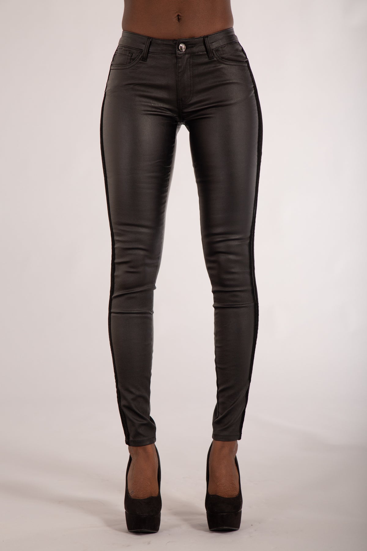 Faux Leather Leggings For Yetsye Women Wet Look Full Length High Waist Leather  Trousers  Fruugo IN