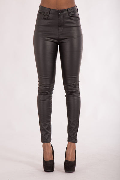 Suzzi plus size leather look trousers - Denim Crush